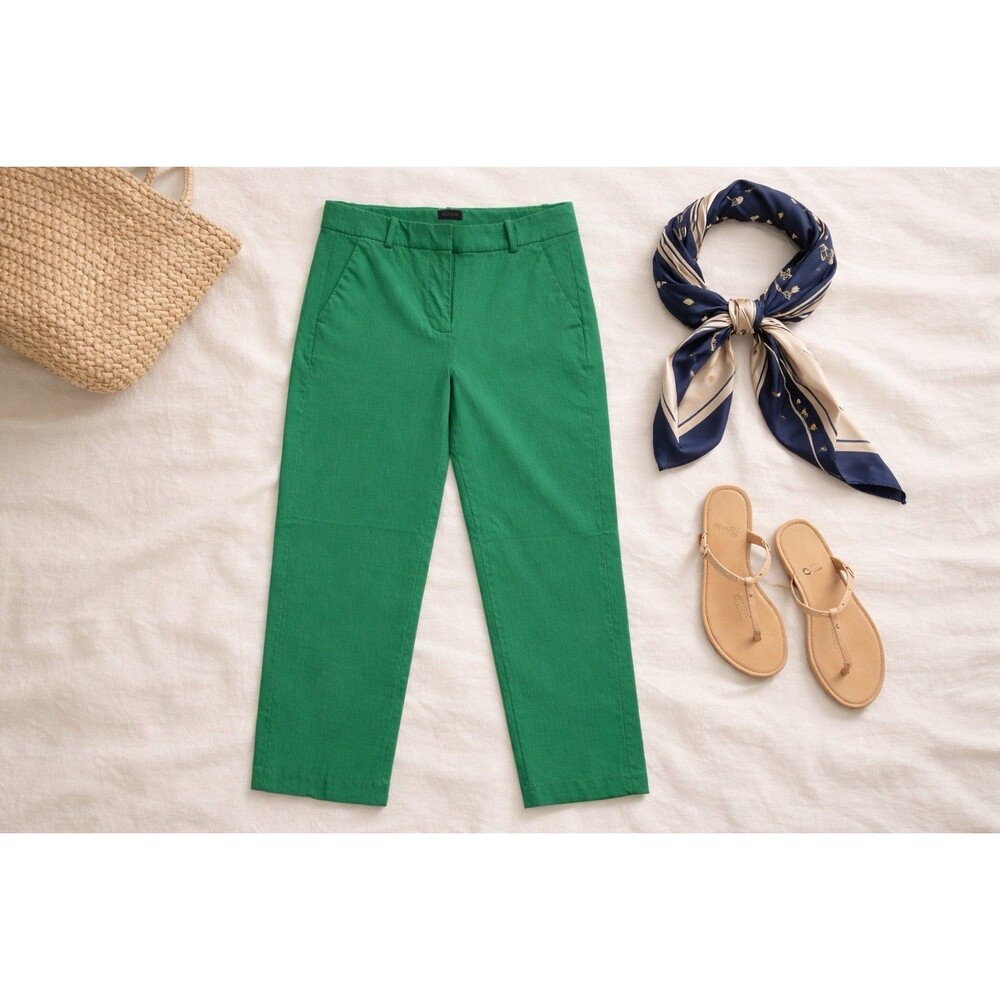 J Crew Kallie Pant 4 Tall | Kelly Green Slim Ankle Trousers